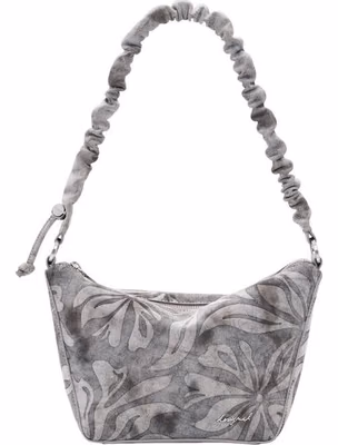 Gray Cotton Handbag