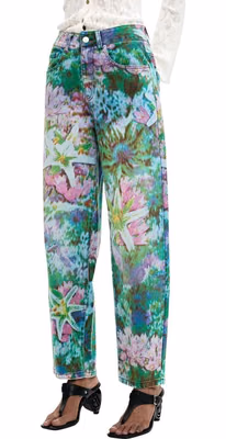 Blue Cotton Mom Jeans