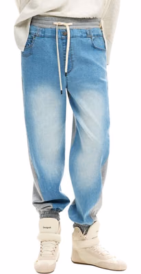 Light Blue Cotton Mom Jeans
