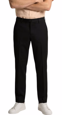 Black Polyester Skinny Pants