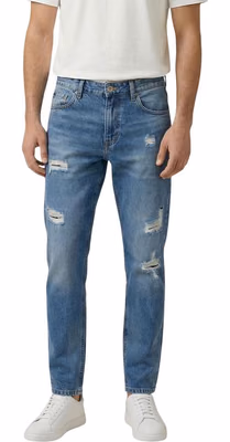 Blue Cotton Skinny Jeans
