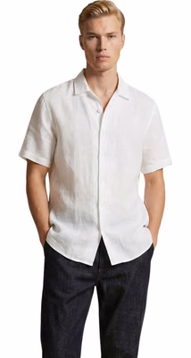 White Linen Shortsleeve Shirt
