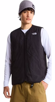 Black Nylon Sleeveless Jacket