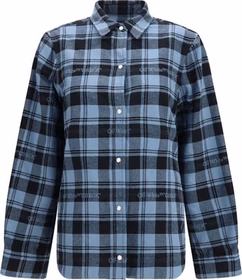 Blue Cotton Pattern Shirt