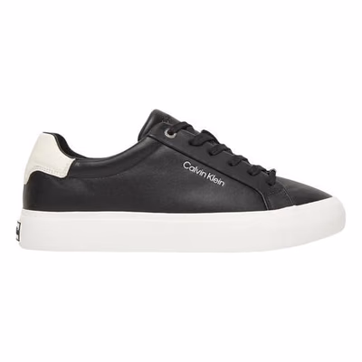 Black Leather Low Top Sneakers
