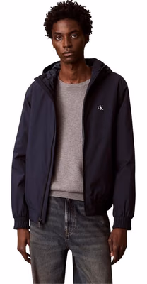 Blue Recycled Polyester Full-Length Jacket