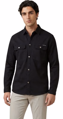 Black Cotton Dress Shirt