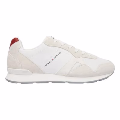 White Recycled Polyester Low Top Sneakers