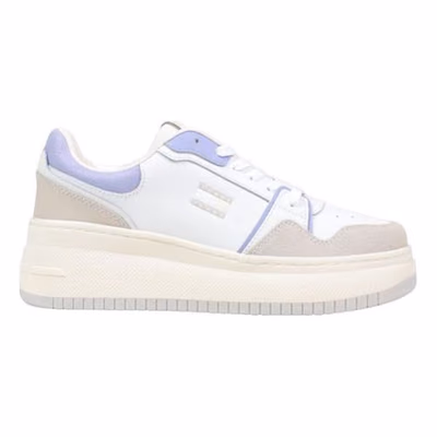 White Suede Leather Chunky Sneakers
