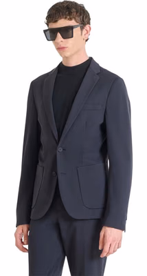 Blue Polyamide Blazer