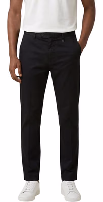Black Cotton Casual Pants