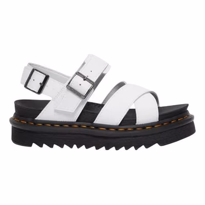 White Leather Strap-On Sandals