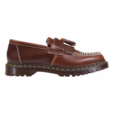 Brown Leather Slip-On Loafers