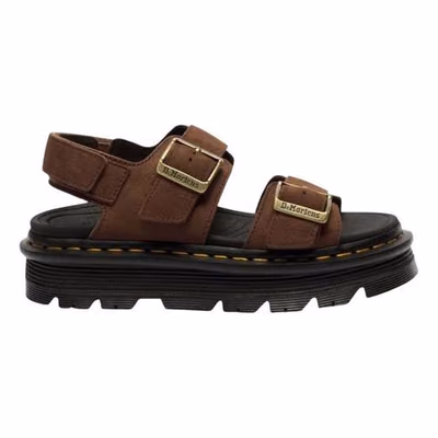 Brown Leather Platform Sandals