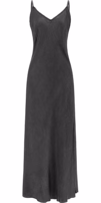 Black Viscose Long Dress