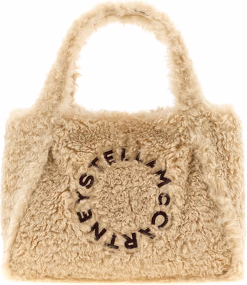 Beige Polyester Tote Bag