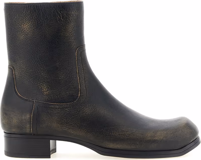 Black Calfskin Ankle Boots