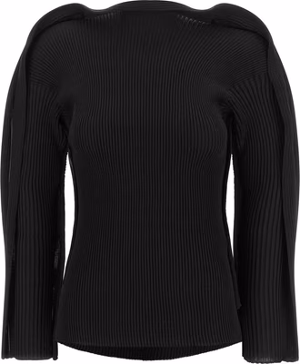 Black Polyester Cardigan