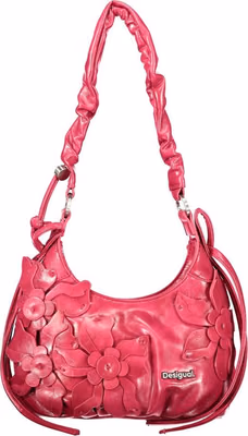Pink Polyurethane Women's Bag
