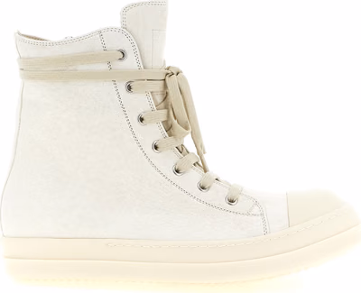 White Lamb Leather High Top Sneakers