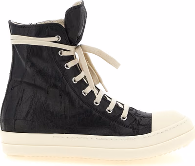 Black Cotton High Top Sneakers