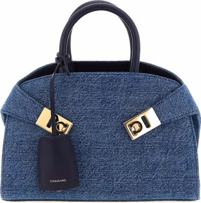 Blue Fabric Handbag