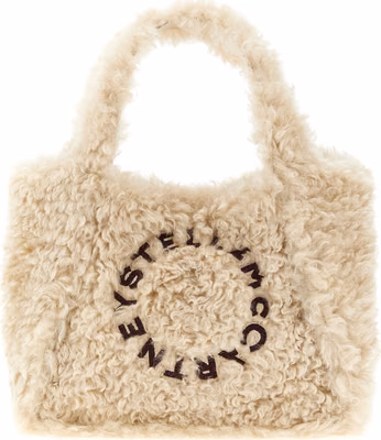 Beige Polyester Tote Bag