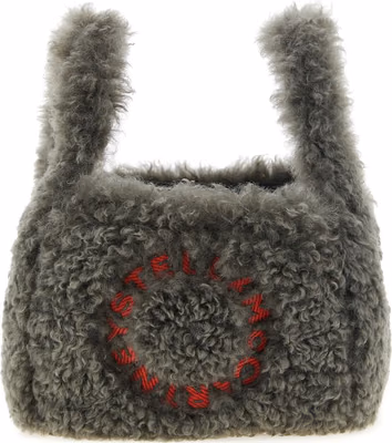 Gray Polyester Shoulder Bag