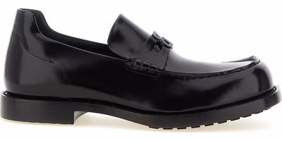 Black Calfskin Slip-On Loafers
