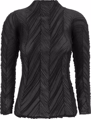 Black Polyester Cardigan