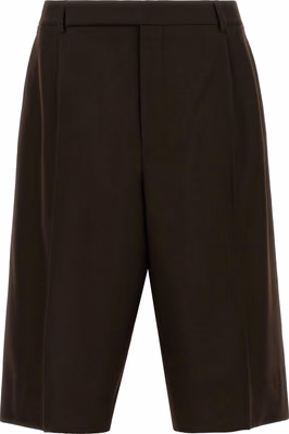 Brown Wool Bermuda Shorts