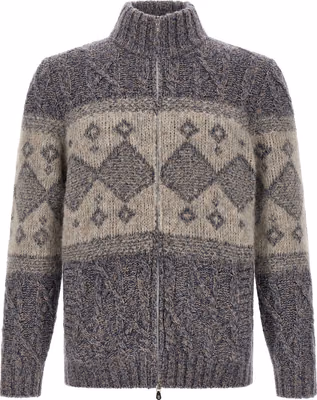 Gray Virgin Wool Cardigan