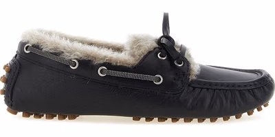Black Calfskin Slip-On Loafers