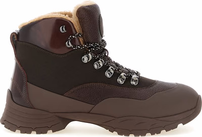 Brown Polyamide Ankle Boots