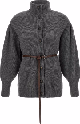 Gray Virgin Wool Cardigan
