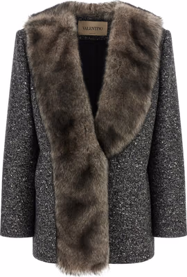 Bicolor Virgin Wool Coat