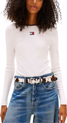 White Recycled Cotton Long Sleeve T-Shirt