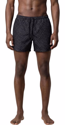 Black Polyester Swim Shorts