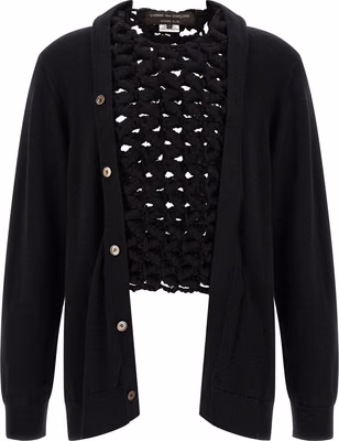 Black Wool Cardigan