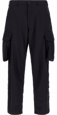 Blue Polyester Cargo Pants