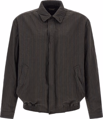 Brown Polyester Bomber