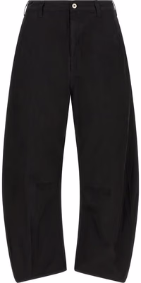 Black Polyester Casual Pants