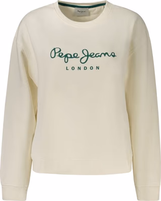 White Cotton Blend Women's Sweatshirt