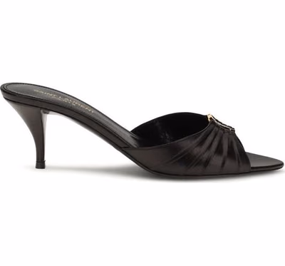 Black Calf Leather Bos Taurus Sandals