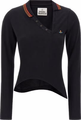 Black Cotton Polo Shirt