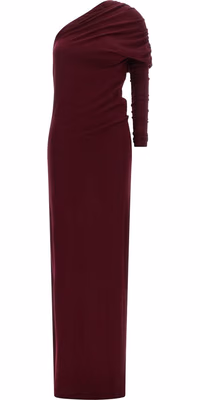 Bordeaux Merino Wool Long Dress