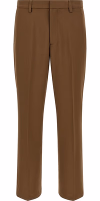 Brown Polyester Chino Pants