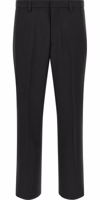Black Polyester Chino Pants