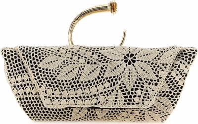 Bicolor Silk Clutch Bag