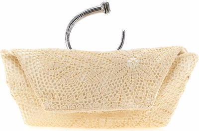 White Silk Clutch Bag